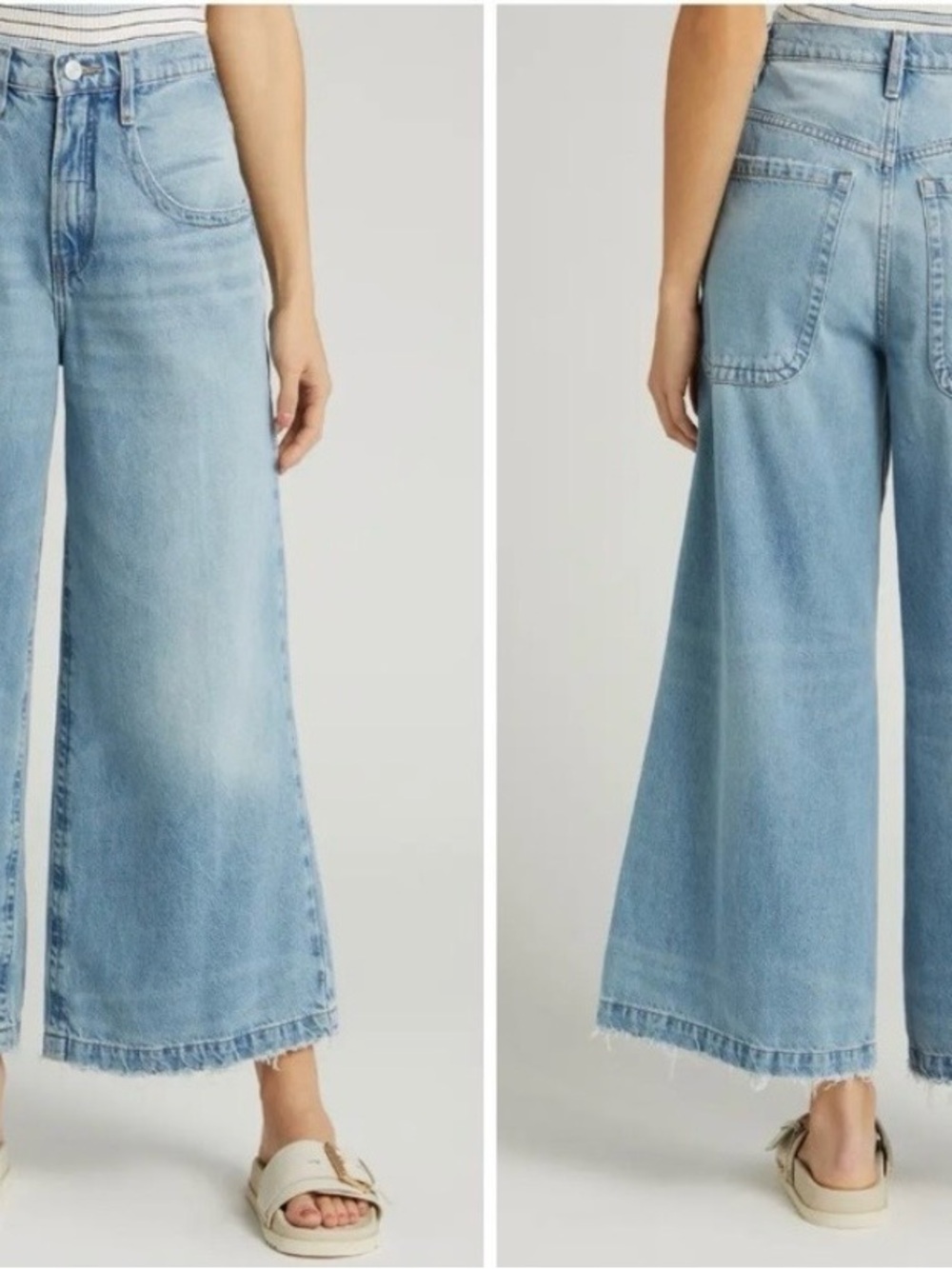 FRAME The Pixie Skater High Waist Wide Leg Jeans  Women 27 Boho $298